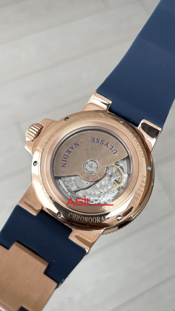 Ulysse Nardin Marine Chronometer Mavi Kadran 43mm Rose Replika Saat