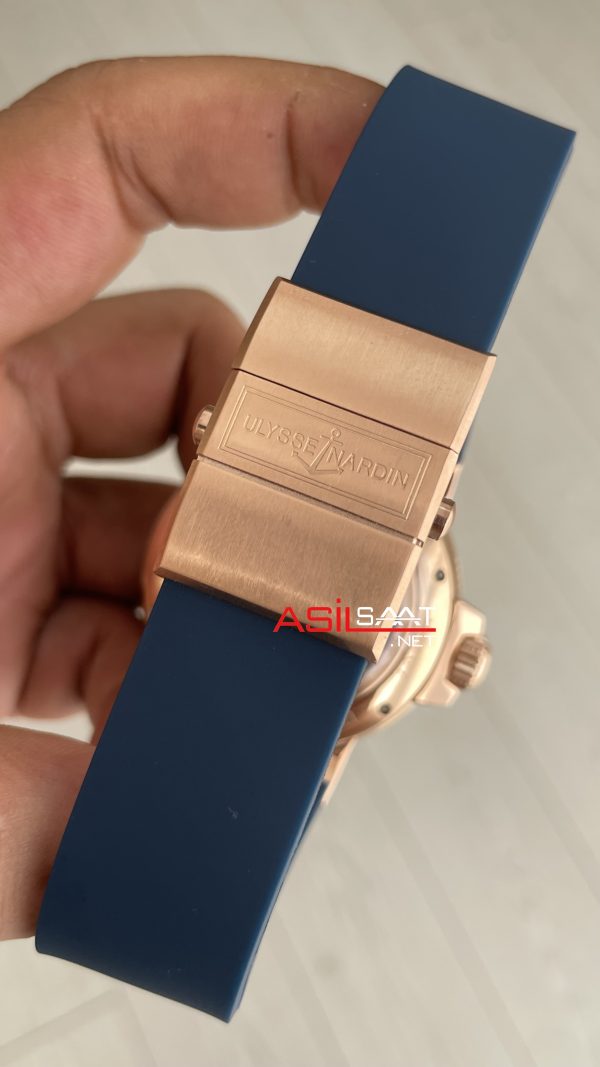 Ulysse Nardin Marine Chronometer Mavi Kadran 43mm Rose Replika Saat