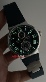Ulysse Nardin Marine Chronometer Mavi Kadran 43mm Silver Replika Saat