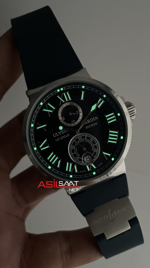 Ulysse Nardin Marine Chronometer Mavi Kadran 43mm Silver Replika Saat Ulysse Nardin Marine Chronometer Mavi Kadran 43mm Silver Replika Saat