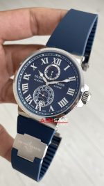 Ulysse Nardin Marine Chronometer Mavi Kadran 43mm Silver Replika Saat