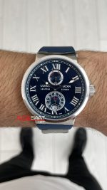 Ulysse Nardin Marine Chronometer Mavi Kadran 43mm Silver Replika Saat