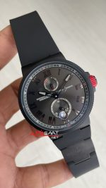 Ulysse Nardin Marine Chronometer Officially Certified DLC 43mm Siyah Kadran Replika Saat