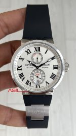 Ulysse Nardin Maxi Marine Chronometer Beyaz Kadran 43mm Silver Replika Saat