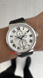 Ulysse Nardin Maxi Marine Chronometer Beyaz Kadran 43mm Silver Replika Saat