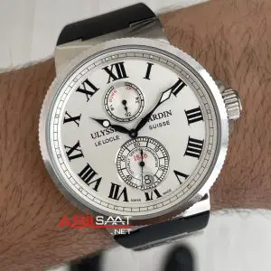 Ulysse Nardin Maxi Marine Chronometer Beyaz Kadran 43mm Silver Replika Saat