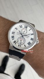 Ulysse Nardin Maxi Marine Chronometer Beyaz Kadran 43mm Silver Replika Saat