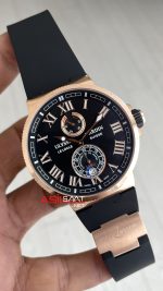 Ulysse Nardin Maxi Marine Chronometer Siyah Kadran 43mm Rose Replika Saat