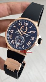 Ulysse Nardin Maxi Marine Chronometer Siyah Kadran 43mm Rose Replika Saat