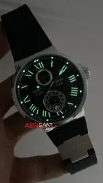Ulysse Nardin Maxi Marine Chronometer Siyah Kadran 43mm Silver Replika Saat