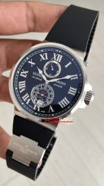 Ulysse Nardin Maxi Marine Chronometer Siyah Kadran 43mm Silver Replika Saat