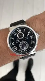 Ulysse Nardin Maxi Marine Chronometer Siyah Kadran 43mm Silver Replika Saat