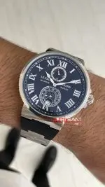 Ulysse Nardin Maxi Marine Chronometer Siyah Kadran 43mm Silver Replika Saat