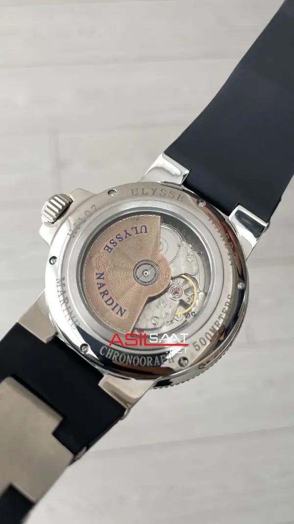Ulysse Nardin Maxi Marine Chronometer Siyah Kadran 43mm Silver Replika Saat