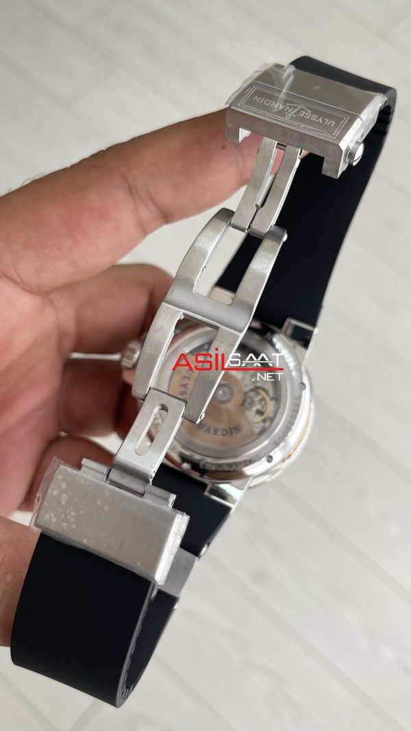 Ulysse Nardin Maxi Marine Chronometer Siyah Kadran 43mm Silver Replika Saat Ulysse Nardin Maxi Marine Chronometer Siyah Kadran 43mm Silver Replika Saat