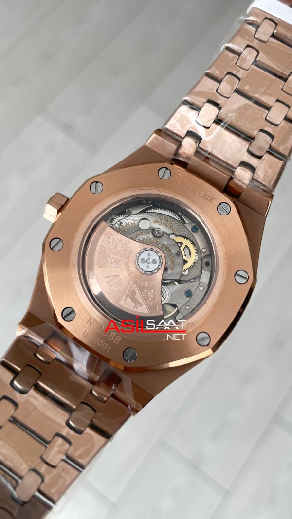 Audemars Piguet Royal Oak Diamond 15400OR Rose Yeşil Kadran Replika Saat