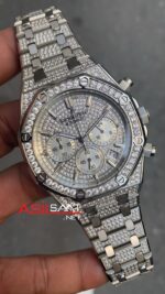 Audemars Piguet Royal Oak Diamond Silver Replika Saat APRD001