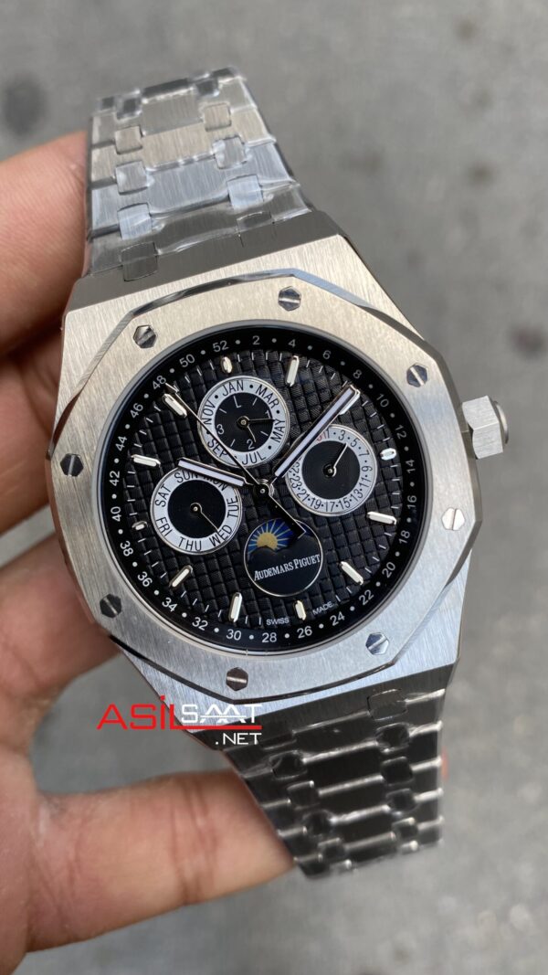 Audemars Piguet Royal Oak Perpetual Calendar 25820SP Siyah Replika Saat Audemars Piguet Royal Oak Perpetual Calendar 25820SP Siyah Replika Saat