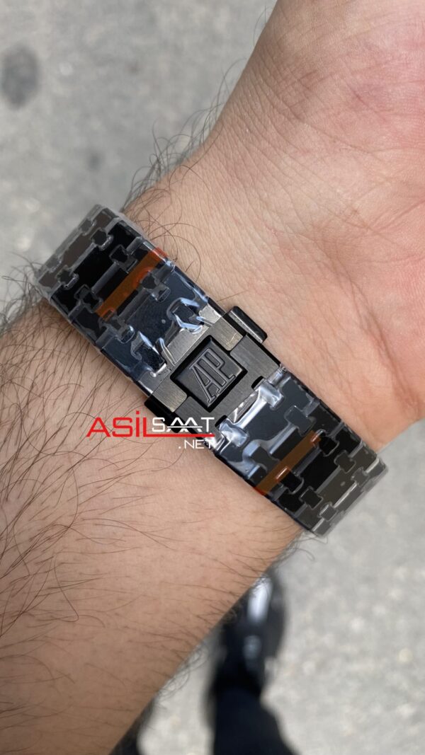 Audemars Piguet Royal Oak Perpetual Calendar 26579CE Black Ceramic Replika Saat Audemars Piguet Royal Oak Perpetual Calendar 26579CE Black Ceramic Replika Saat