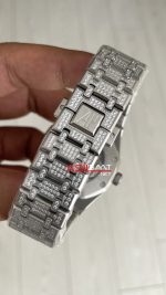 Audemars Piguet Royal Oak Siyah Kadran 15400ST Diamond Silver Replika Saat