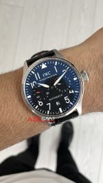 Iwc Big Pilot Spitfire Seven Days Siyah Kadran 46mm Silver Replika Saat