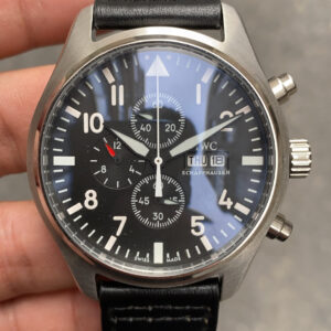 Iwc Pilot Chronograph IW378001 Siyah Kadran