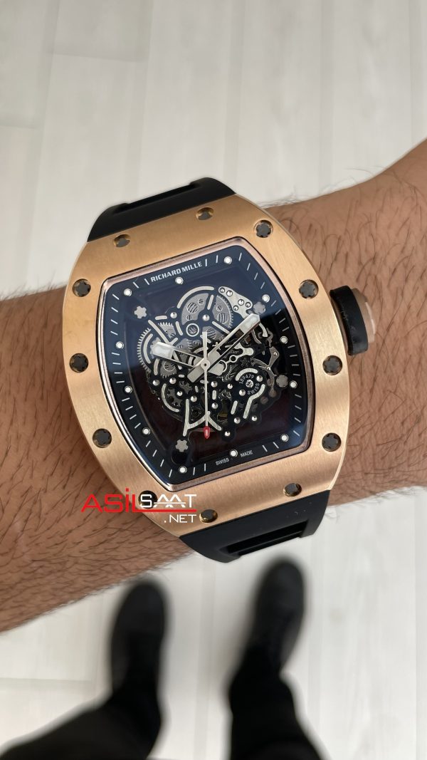 Richard Mille Bubba Watson RM055 Rose Replika Saat Richard Mille Bubba Watson RM055 Rose Replika Saat