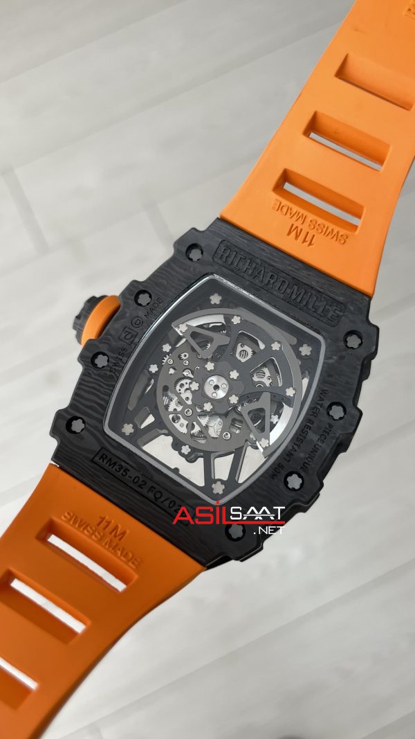 Richard Mille Rafael Nadal RM35-02 Turuncu Carbon Black Replika Saat Richard Mille Rafael Nadal RM35-02 Turuncu Carbon Black Replika Saat