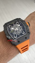 Richard Mille Rafael Nadal RM35-02 Turuncu Carbon Black Replika Saat