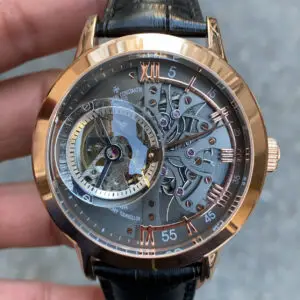 Vacheron Constantin Maitre Cabinotier Tourbillon Armillary Retrograde 57260 Rose Kasa Siyah Kadran