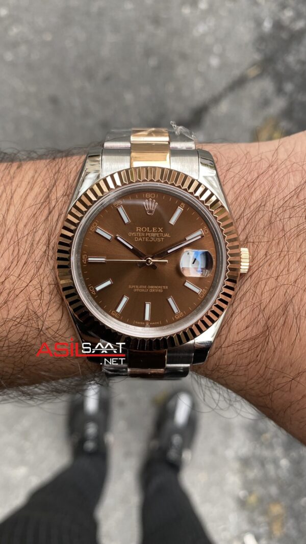 Rolex Datejust Chocolate 126333 Oyster Rose Gold