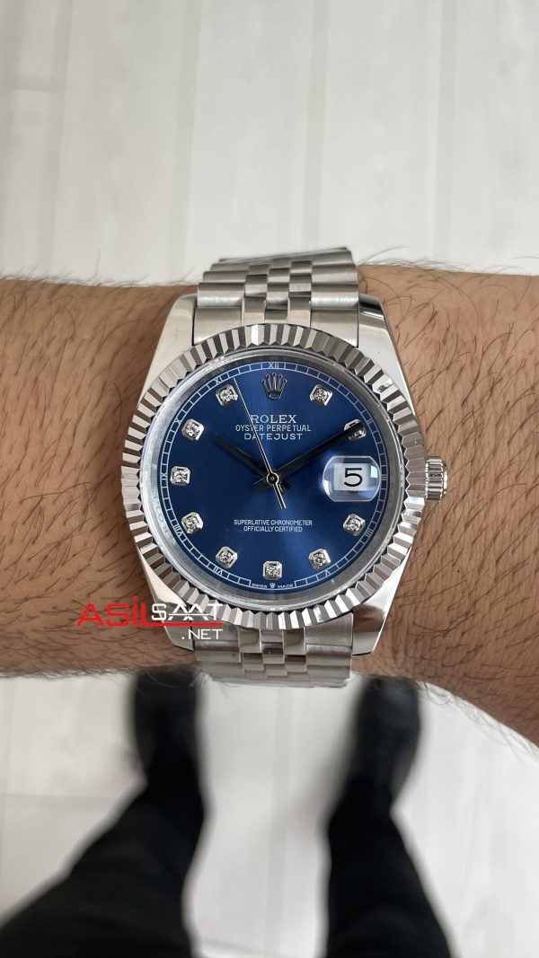 Rolex Datejust Mavi Taşlı 126334 Blue Diamond Jubilee 41mm Replika Saat Rolex Datejust Mavi Taşlı 126334 Blue Diamond Jubilee 41mm Replika Saat