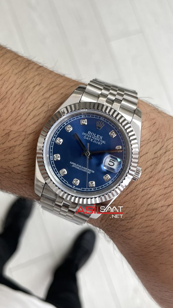 Rolex Datejust Mavi Taşlı 126334 Blue Diamond Jubilee 41mm Replika Saat Rolex Datejust Mavi Taşlı 126334 Blue Diamond Jubilee 41mm Replika Saat