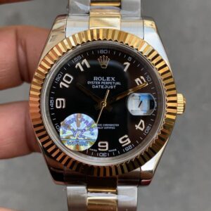 Rolex Datejust Oyster Siyah Kadran 41 mm 126333 Silver Gold Replika Saat ROLDJ025