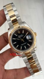 Rolex Datejust Siyah Kadran 126333 Oyster 41mm Two Tone Gold
