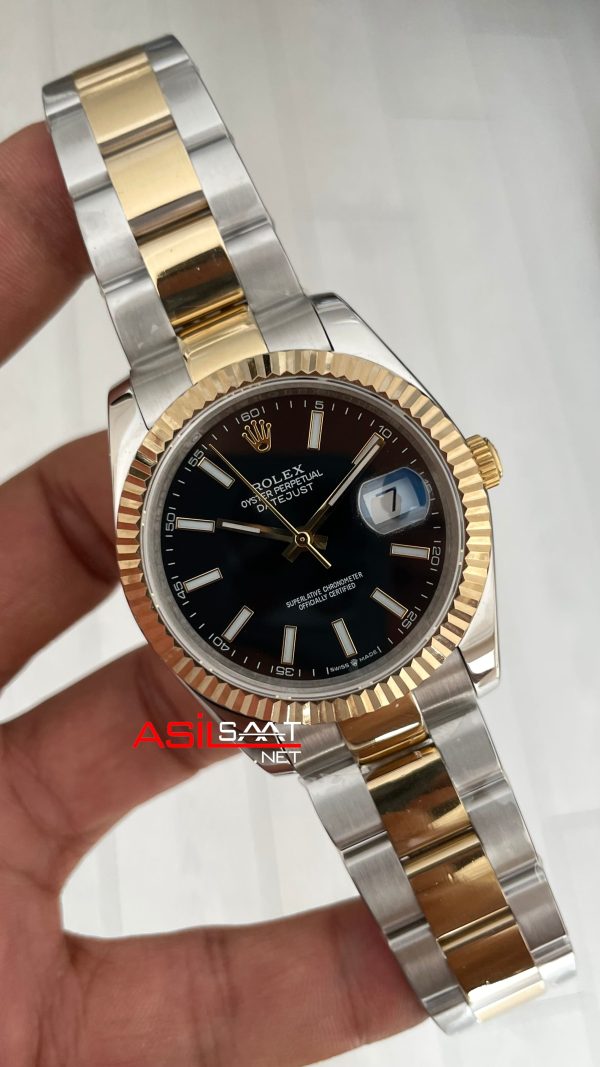Rolex Datejust Siyah Kadran 126333 Oyster 41mm Two Tone Gold