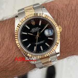 Rolex Datejust Siyah Kadran 126333 Oyster 41mm Two Tone Gold