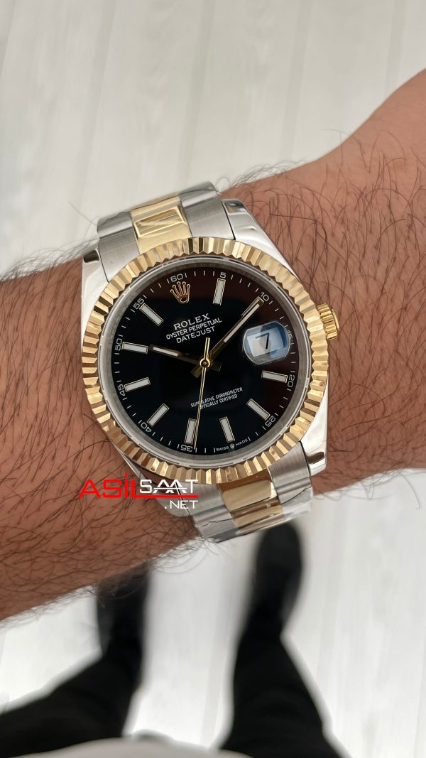 Rolex Datejust Siyah Kadran 126333 Oyster 41mm Two Tone Gold