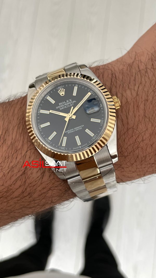 Rolex Datejust Siyah Kadran 126333 Oyster 41mm Two Tone Gold