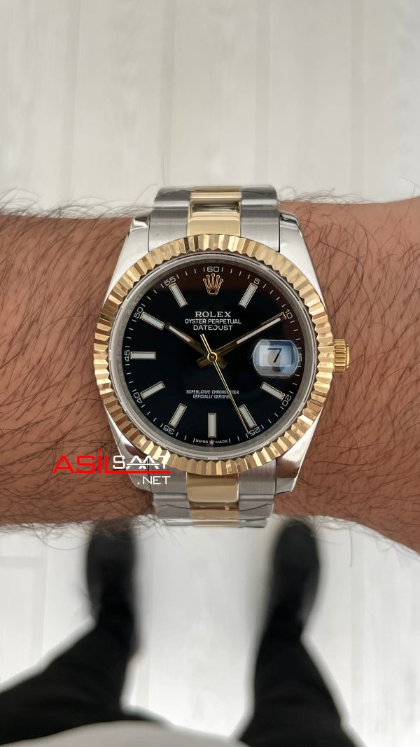 Rolex Datejust Siyah Kadran 126333 Oyster 41mm Two Tone Gold