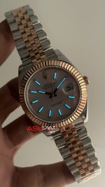 Rolex Datejust Sundust 126331 Jubilee 41mm Two Tone Rose Replika Saat