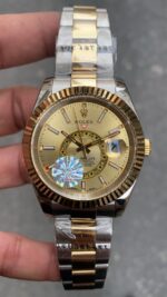 Rolex Sky Dweller Champagne 42 mm Oyster 326933 Replika Saat