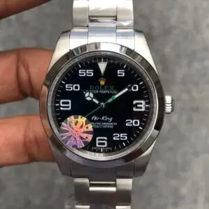 Rolex Air King 40 mm 126900 Silver Replika Saat ROLAIR001