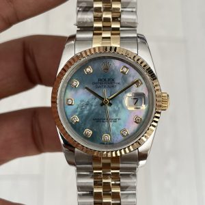 Rolex Datejust Mother Of Pearl Diamond 126233 Jubilee Two Tone Gold Ladies 36mm Kadın Kol Saati