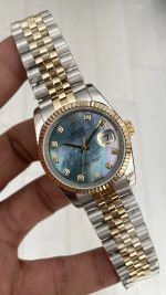 Rolex Datejust Mother Of Pearl Diamond 126233 Jubilee Two Tone Gold Ladies 36mm Kadın Kol Saati