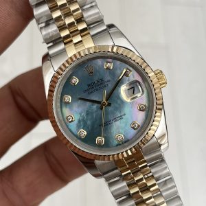 Rolex Datejust Mother Of Pearl Diamond 126233 Jubilee Two Tone Gold Ladies 36mm Kadın Kol Saati