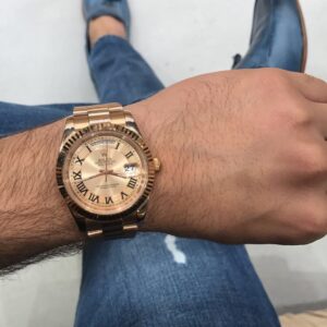 Rolex Day-Date Rosegold 40 mm Replika Saat ROLDD036