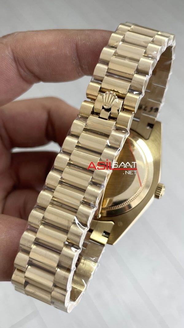 Rolex Day Date Siyah 228238 Diamond Black Dial Gold 40mm Replika Saat