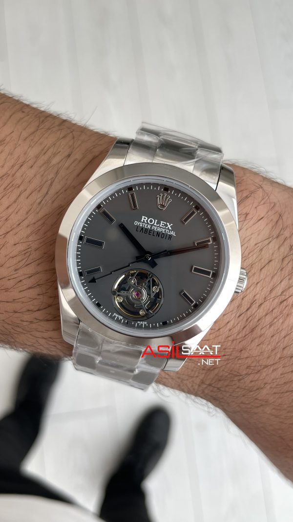 Rolex Label Noir Tourbillon 40 mm Replika Saat Rolex Label Noir Tourbillon 40 mm Replika Saat