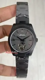 Rolex Label Noir Tourbillon Mat PVD Black 40mm Replika Saat